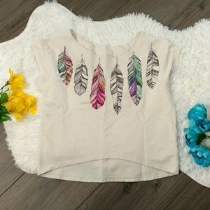 2/$24 Aeropostale 80's style Feather print Crop …